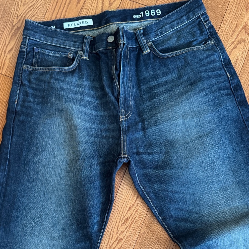 GAP Men's Relaxed Jeans - Deep Indigo
